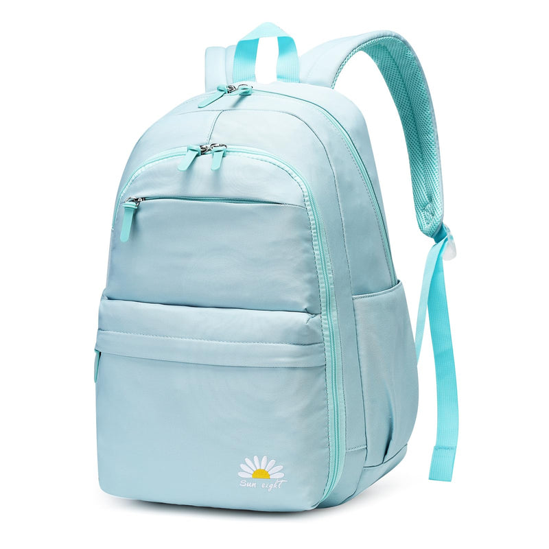 Caran·Y 38L Waterproof Kids Backpack with 15.6-Inch Laptop Compartment-Lightweight Large Capacity School Backpack for Boys & Girls Ages 6-18,Travel with Side Water Bottle Pockets(Mint Green)
