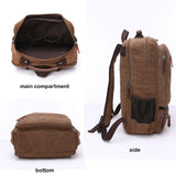 Jahomieo Vintage Canvas Backpack, Resistant Hiking Camping Rucksack Casual Daypack Backpacks for Men&Women Fits 15.6’’ Laptop