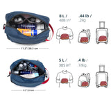 kalgoTeal Travel Toiletry Bag 8L, Large Packing Cube with Waterproof TPU Wet/Dry Compartment