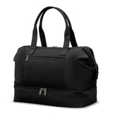 Samsonite Better Than Basics Weekender Duffle – Drop Bottom Travel Bag with 14” Laptop Compartment, SmartSleeve™ Trolley Strap, Adjustable Shoulder Strap, Durable RPET Lining, Black