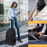 diwolor 35L Multi-Scene Detachable Handle Travel Rolling Backpack Airline Approved,360° Rotating Fit 15.6 Inch Laptop College Backpack With 4 Wheels,Carry on Luggage