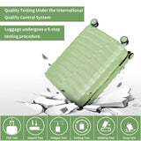 WireHot Lightweight Luggage with Spinner Wheels & YKK Zipper, 3-Piece Travel Suitcase ABS+PC Hardshell Luggage Set with TSA Lock, Light Avocado Green (20+24+28 inch)