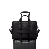 TUMI Men's Sycamore Slim Briefcase, Black Bombe, One Size