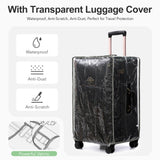 universal trotter 3-Piece High-Capacity Lightweight Vintage PU Leather Hardshell Luggage Set (20/24/28 Carry-on & Checked), Water-Resistant PU Trunk Style, 360° Spinner Wheels (Jet Black)