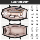 KALIDI Oversize Pu Leather Tote Bag Large Capacity Shoulder Bag Women Weekender Bag Shopper Handbags Purses with Top Handle