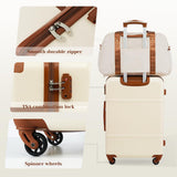 Coolife Luggage Set 3 Piece Suitcase Set Carry On Luggage PC Hardside Luggage TSA Lock Spinner Wheels Telescopic Handle