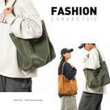 YAVCOOL Canvas Tote Bag for Women Large Hobo Shoulder Bag for Work Travel Casual Message Bag Tote Purse handbags