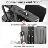 VentureVault Carry On Luggage 22x14x9 Airline Approved Aluminum Frame, 20 Inch Hard Shell Carry On Luggage, Suitcase Carry-on Zipperless Luggage, TSA Approved (Grey)