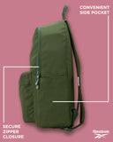 Reebok Element Backpack - Multipurpose Lightweight Carry On Everyday Bag for School Gym and Travel Backpack for Men & Women, Element Green