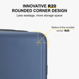 LEVEL8 Carry on Luggage Airline Approved, Carry-on Suitcases with Wheels, Lightweight Hardside Luminous Textured Luggage for Travel with Tsa Lock, 20 Inch, Navy