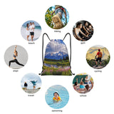 Drawstring Backpack Bag grand teton national park Sports Gym Sackpack for Men & Women, Waterproof Cinch Bags for Travel