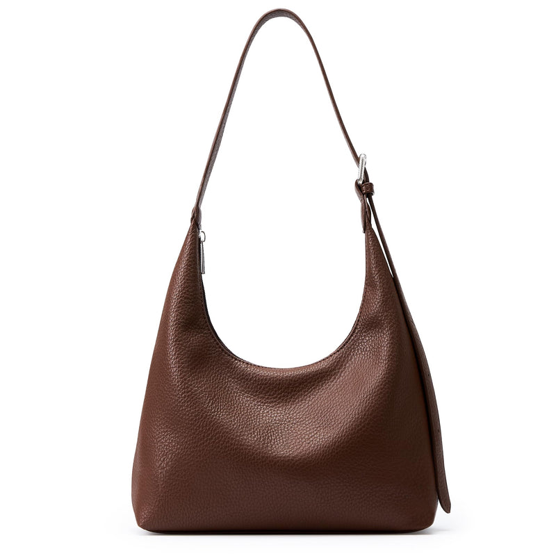 KALIDI Crescent Tote Bag, Women Underarm Handbag Vegan Leather Zipper Shoulder Purse Hobo for Evening Shopping Casual