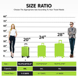 AnyZip Luggage PC ABS Hardside Lightweight Suitcase with 4 Universal Wheels TSA Lock Carry-On 20 Inch Apple Green