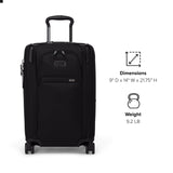 TUMI - Alpha Dual Access Expandable Carry-On Luggage - Zipper Expansion - Durable Ballistic Nylon Lightweight Suitcase -TSA Lock Tracer - Black