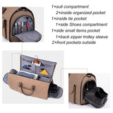 Modoker Convertible Weekender Bag - Canvas Duffle Bags for Travel with Hanging Feature, Brown