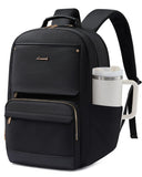 LOVEVOOK Laptop Backpack for Women with Large Capacity Cup Pocket, 15.6 inch Work Purse Travel Bag for Teacher Nurse, Waterproof Computer Business Back Pack, Cute Bookbag for School College, Black