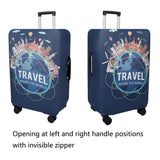 WUJIAONIAO Travel Luggage Cover Baggage Suitcase Cover Protector Skins 18-32 Inch (A9 TRAVEL, M (for 22-24 inch luggage))