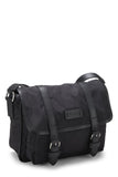 Gucci, Pre-loved Black Nylon Buckle Flap Messenger Small, Black