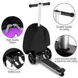 Baotree 2-in-1 Ride-On Scooter Suitcase, Scooter Luggage for Kids Ages 5-12, Foldable & Lightweight Carry with LED Light-Up Wheels