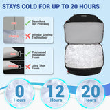 Insulated Cooler Backpack,Double Deck Leak Proof Cooler Bag,Insulated Backpack Cooler Lunch Backpack for Men Women,Black & Red