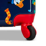 American Tourister Mickey Mouse Carry-On Luggage - Airline Approved, Durable Hardshell with Micky, Donald Duck, Pluto & Goofy - Roll Confidentially with Spinner Wheels & Colorful Adjustable Handle