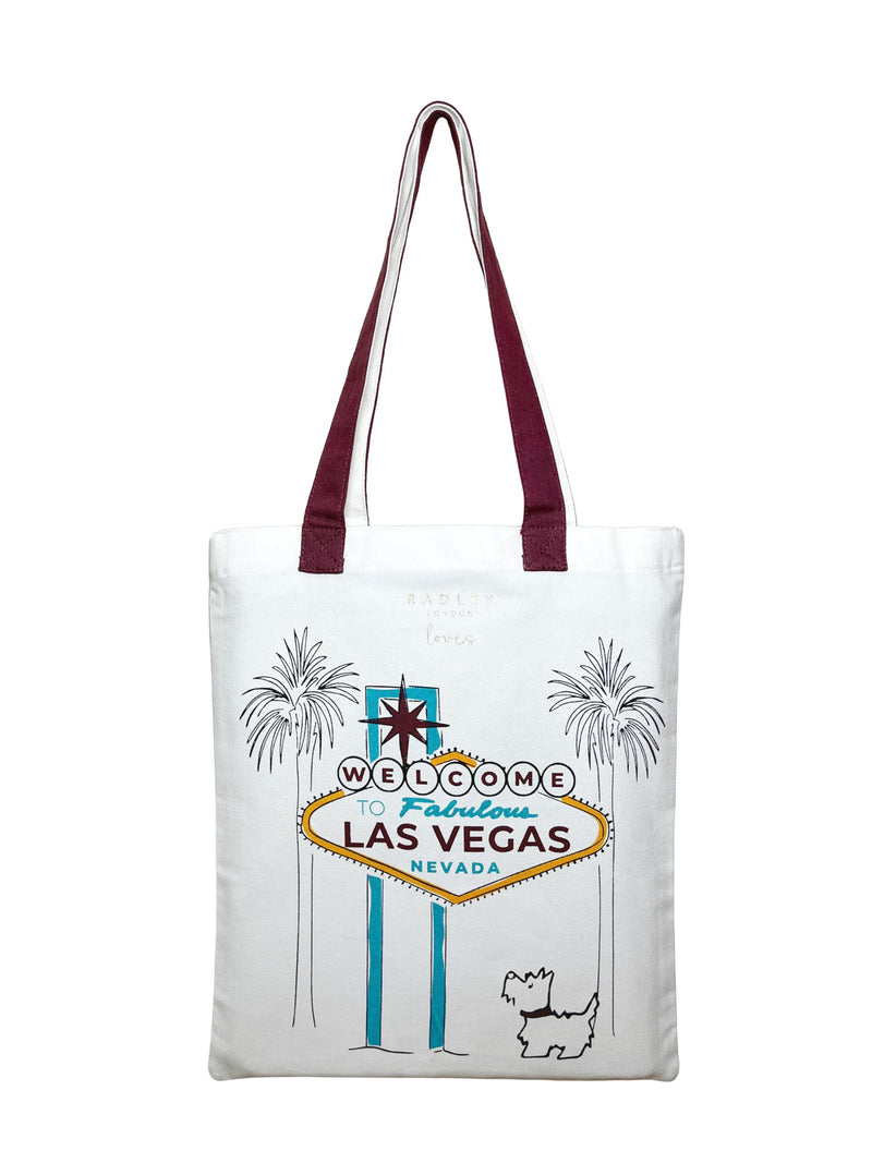 RADLEY London Welcome To Fabulous Las Vegas Nevada Responsible Medium Canvas Tote Bag, Natural