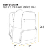 Carhartt Insulated Two Compartment Cooler, Durable Water Repellent Material W/Front Zippered Pocket for Camping, Beach & Travel, Cooler Backpack, Black