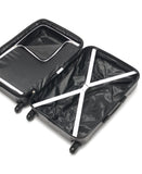 Calvin Klein Women's Hard Side Upright Luggage Spinner Light Weight Suitcase, Black, Medium