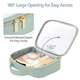 PACKISM TSA Approved Toiletry Bag Combo Pack, 1 Clear Makeup Bag Medium & Large for Checked Luggage, Clear Travel Bag with Handle, Water-resistant Travel Essentials Organizer, Laurel Green