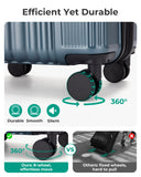 BAGSMART Carry On Luggage 22x14x9 Airline Approved, Lightweight luggage with Spinner Wheels, 20 Inch Expandable Hardside Carry On Suitcase with TSA Lock Rolling Travel suitcase Carry-On, Royal Blue