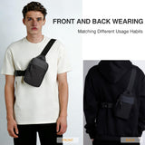 higouta Mini Sling Bag for Men Women, Small Crossbody Waterproof Practical Shoulder Chest Bag for Travel Work Sport