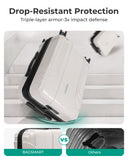 BAGSMART Expandable Carry On Luggage 22x14x9 Airline Approved, 1OO% PC Lightweight Hard Shell Suitcase, 20 Inch Travel Luggage with Spinner Wheels, Waterproof Rolling Suitcase, Biege