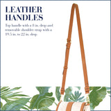 Tommy Bahama Women's Crossbody Bag Purse, Floral Canvas Flap Small Shoulder Handbag with Adjustable Strap and Leather Trim, Multi