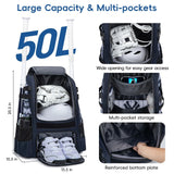 KAVIGOR Baseball Bag for Youth | Softball Backpack 50L Large Capacity with Shoe Compartment and 4 Bat Holders | Nova Flare Series