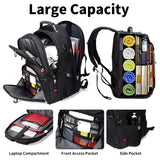 SHRRADOO Extra Large 50L Travel Laptop Backpack with combination lock, College High School Backpack Airline Approved Business Work Bag Fits 17 Inch Computer for Men Women