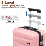 UKEIN Luggage Set with Backpack,Polycarbonate Carry On Luggage Airline Approved with Spinner Wheels, Hardshell Travel Suitcase with TSA Lock,Suitcase Set 3 Piece