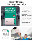 BAGSMART Carry On Luggage 22x14x9 Airline Approved with Spinner Wheels,100% PC Hardside Expandable Luggage with TSA Lock for Trips, 20 Inch Rolling Suitcases for Men Women,Pink