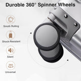 VentureVault All Aluminum Carry On Luggage 22x14x9 Airline Approved，Zipperless Luggage Premium Aluminum Suitcase Luggage, Hard Shell Carry On Luggage with Spinner Wheels (silver, 20inch)