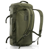 Haimont 45L Gym Duffle Backpack Bag Convertible Travel Duffle with Shoes Compartment for Men Women with Straps, Water-resistant, Army Green