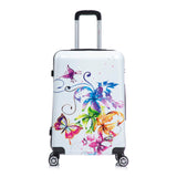 InUSA Fusion Print Luggage with Spinner Wheels | Durable Lightweight Hardside Suitcase | Travel Bag with Handle and Trolley | 24-Inch Medium Checked luggage