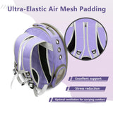 Cat Backpack Carrier Back Expandable Bubble Pet Carrier Backpack for Large Cat, Kitten and Dog, Designed for Hiking, Travelling and Outdoor Use (Back Expandable-Purple)