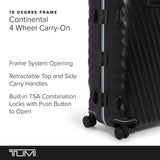 TUMI - 19 Degree Frame 4 Wheel Luggage - Lightweight and Highly Durable, Modern Design, Double-Lock Closure Hard Shell Men's and Women's Suitcase - 26" Short Trip Packing Case, Black Texture