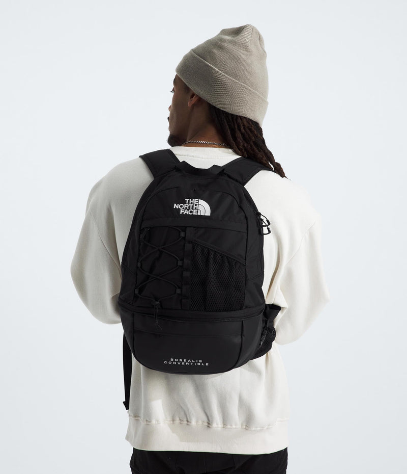 The North Face Borealis Convertible Pack - Commuter Laptop Backpack, Removable Lumbar Pack, Water Repellent Finish, TNF Black/TNF Black, One Size