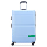 United Colors of Benetton Now! Hardside Luggage with Spinner Wheels, Light Blue, Checked-Large 27 Inch