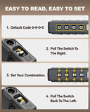 LUGGEX TSA Locks for Luggage, One-Button Reset TSA Approved Luggage Locks, Suitcase Locks, Ease of Use & Durable