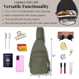 Securtex® Anti-Theft Daytripper Sling - 7x12" Travel Safe Crossbody Bag w/Locking Zippers, Slash-Resistance