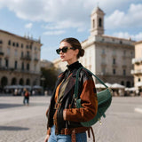 ERWUBA fashion women saddle shoulder bag clutch purse small crossbody satchel handbag woven imitation crocodile leather bag (Green)