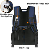 MATEIN Cooler Backpack Insulated Waterproof, 26 Cans Leak-Proof Lunch Backpack Cooler for Men Women, Double Layer Lightweight Soft Cooler Bag Portable Lunchbox Backpack for Beach Travel Picnic, Blue