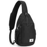 SKYSPER Sling Bag RFID Cross Body Bag Recycled Crossbody Backpack Travel Daypack(Black)