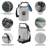 Dog Travel Bag,Travel Dog Food Container With 2pack Collapsible Dogs Travels Bowls,5l Dog Food Trave l Bag,Dogs Food Container,Bpa-Fre,Pet Safe,for Roadtrips,Home,Boarding,Camping and More/Grey